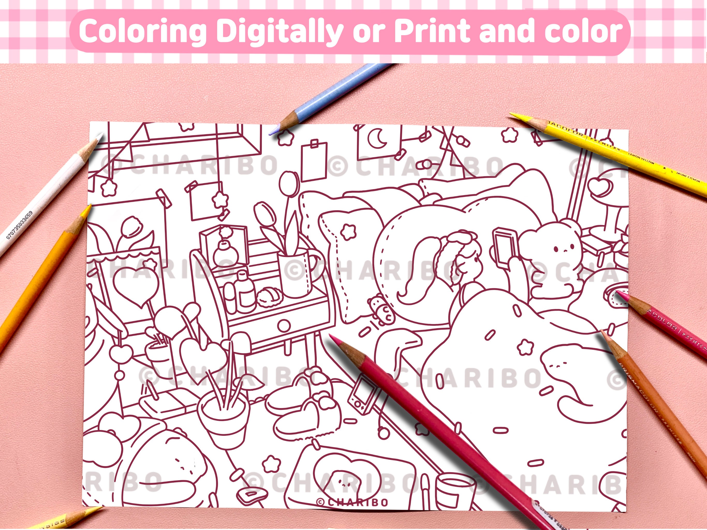 Charibo Art december Set Digital Coloring Book Printable Coloring