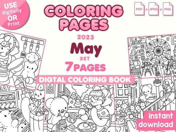Charibo Art 2023 May Set Digital Coloring Book Printable Coloring
