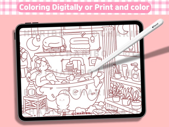 Charibo Art august Set Digital Coloring Book Printable Coloring