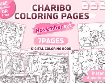 Charibo Art special Set Digital Coloring Book Printable Coloring