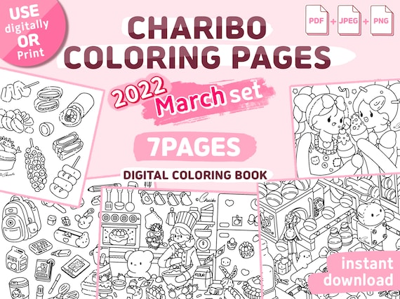 Charibo Art special Set Digital Coloring Book Printable Coloring Pages,  Adult Coloring Sheet, Kids Coloring Sheet, Coloring Template (Instant  Download) 