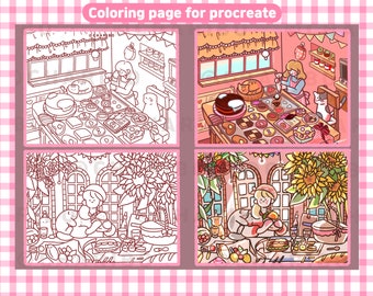 Charibo Art reo Set Coloring Book Printable Coloring Pages, Adult Coloring  Sheet, Kids Coloring Sheet, Coloring Template 