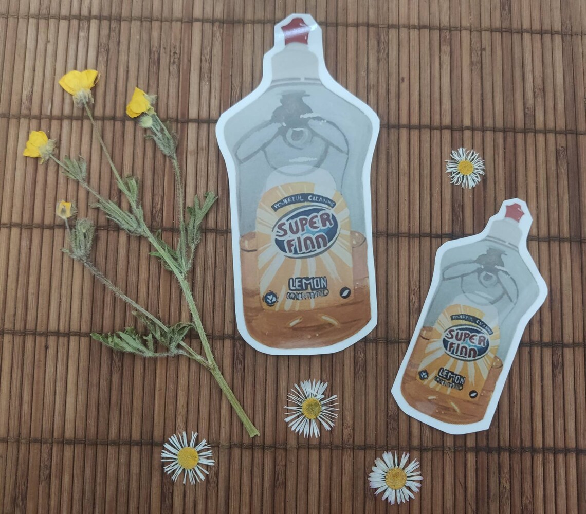 Dishwashing liquid sticker small Etsy