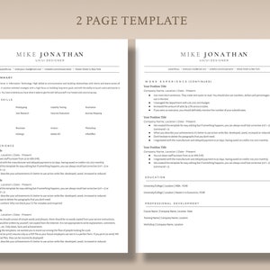 Resume Template for UX designer, Google Docs Resume for UI designer, Word Document Software Engineer Tech Resume Template, Web Design CV image 4