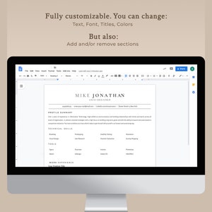 Resume Template for UX designer, Google Docs Resume for UI designer, Word Document Software Engineer Tech Resume Template, Web Design CV image 6