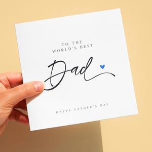 Carte de fête des pères du meilleur papa au monde, bonne fête des pères, carte de papa numéro 1