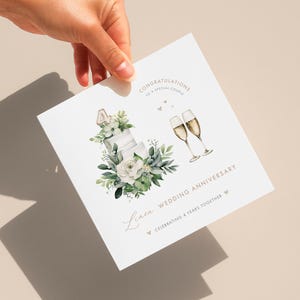 Carte 4e anniversaire de mariage en lin, Anniversaire de mariage en lin, Joyeux anniversaire, Spécial couple, Cadeau pour couple