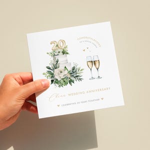 Chine Carte 20e anniversaire de mariage, joyeux anniversaire, spécial couple, cadeau pour couple