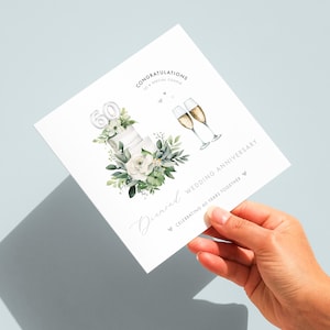 Carte 60e anniversaire de mariage diamant, joyeux anniversaire, spécial couple, cadeau pour couple