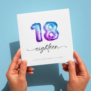 Carte de ballons Galaxy 18e anniversaire, tout âge, carte d'anniversaire pour lui, 21e anniversaire, 30e anniversaire, joyeux anniversaire, papa, grand-père, frère, fils