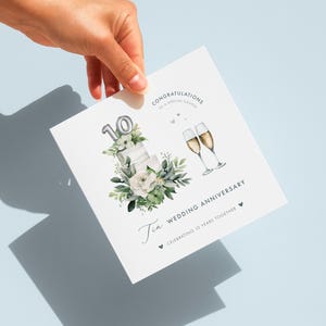 Carte de 10e anniversaire de mariage en étain, joyeux anniversaire, spécial couple, cadeau pour couple