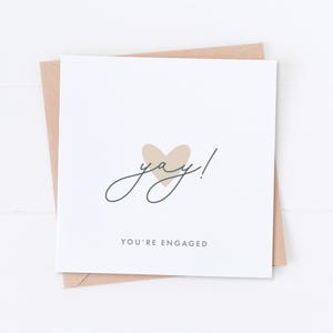 Carte de fiançailles, oui ! Vous êtes fiancé, carte de fête, futurs mariés, futurs mariés, couple heureux, carte de félicitations, carte de voeux