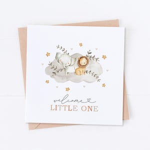 Carte Bienvenue dans le monde, carte Safari, carte de félicitations, carte de bienvenue dans le monde, carte de nouveaux parents, carte de bébé garçon, carte de bébé fille