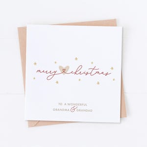 Carte de Noël grand-mère et grand-père, joyeux Noël, carte grands-parents, carte de Noël grand-mère et grand-père, grand-mère, grand-père, grand-père, grand-mère, nounou