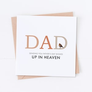 Carte Robin pour la fête des pères, Papa céleste, Carte du souvenir, En souvenir, Une pensée pour vous, Carte Tu me manques, Bonne fête des pères
