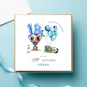 Carte d'anniversaire personnalisée football, tout âge, amateur de sport, papa 40 ans, frère 21 ans, fils 18 ans, ami 30 ans, 60 ans 50 ans