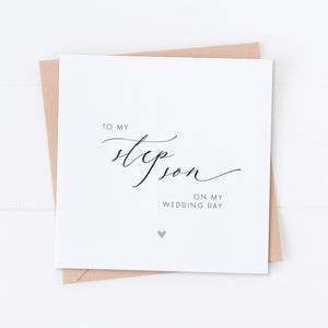 Carte de mariage Beau-fils le jour de mon mariage