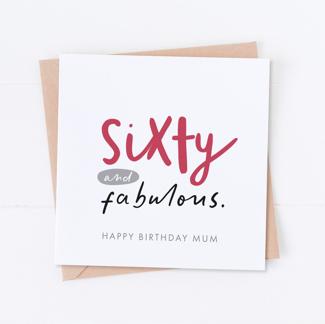 60th Mum Birthday Card– Shop Inc