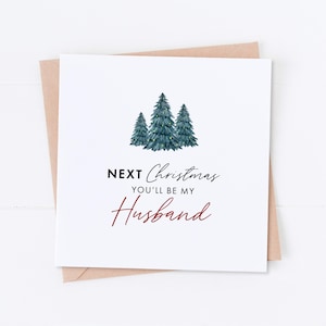 Noël prochain, tu seras mon mari, futur mari, carte de Noël, carte de fiancé, carte de futur mari, carte de Noël, cadeau de Noël