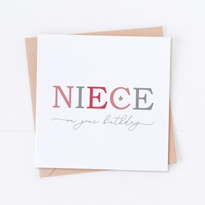 Nièce pour votre anniversaire, joyeux anniversaire, anniversaire de nièce, cadeau pour elle, son anniversaire, carte d'anniversaire, carte de nièce, meilleure nièce