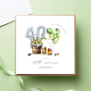 Carte d'anniversaire personnalisée avec bière, tout âge, papa, frère 18 ans, fils 21 ans, ami, 60e anniversaire, 50e anniversaire, 40e anniversaire