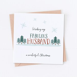Carte de Noël fabuleux pour mari, carte de femme, carte de sapin de Noël, carte de Noël de conjoint, carte de meilleure femme, carte de meilleur mari