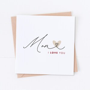 Carte maman, je t'aime, carte de fête des mères, carte d'anniversaire de maman, spéciale maman, carte meilleure maman, spéciale maman, spéciale maman