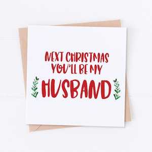 Futur mari, carte de Noël, prochain Noël, tu seras mon mari, carte de fiancé, carte de futur mari, carte de Noël, cadeau de Noël