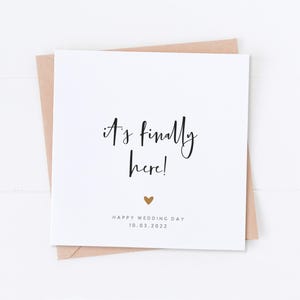 Carte de mariage personnalisée C'est enfin là, félicitations pour le jour de votre mariage, carte de célébration, juste mariés, M. et Mme