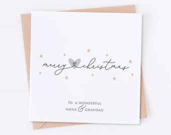 Gingerbread Man Christmas Card Christmas Wishes For Nanny & Granda - View #2