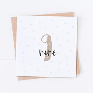 Carte d'anniversaire tachetée de 9 ans, joyeux anniversaire, anniversaire d'enfants, carte d'anniversaire d'enfants, 1er 2e 3e 4e 5e 6e 7e 8e 9e 10e anniversaire