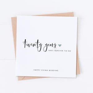 Carte 20e anniversaire de mariage, Anniversaire de mariage en Chine, Joyeux anniversaire, Spécial couple, Cadeau pour couple