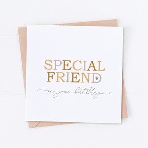 Un ami spécial pour votre anniversaire, joyeux anniversaire, anniversaire d'un ami, cadeau pour elle, son anniversaire, carte d'anniversaire, carte meilleur ami