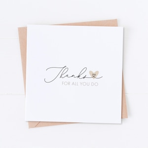 Thank you Card, Just to Say, Wedding Thank You, Engagement Thank You, Birthday Thank you, New Baby Thank You