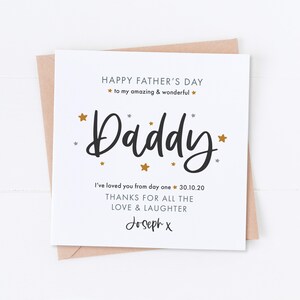 Personalised Father&#39;s Day card, Happy Father&#39;s Day. First Father&#39;s Day Card, Special Dad, Daddy&#39;s Girl. Daddy&#39;s Boy, 1st Father&#39;s Day
