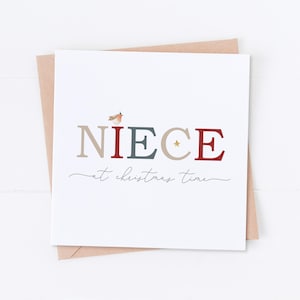 Carte de Noël nièce, Joyeux Noël, Carte de Noël de famille, Quelqu'un de spécial, Carte papa et maman, Noël de fille, Noël de fils