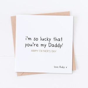 Carte personnalisée pour la fête des pères, nouvelle carte papa, carte papa, fête des pères, carte papa pour la première fois, chanceux que vous soyez mon papa, première fête des pères