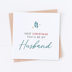 Noël prochain, tu seras mon mari, futur mari, carte de Noël, carte de fiancé, carte de futur mari, carte de Noël, cadeau de Noël