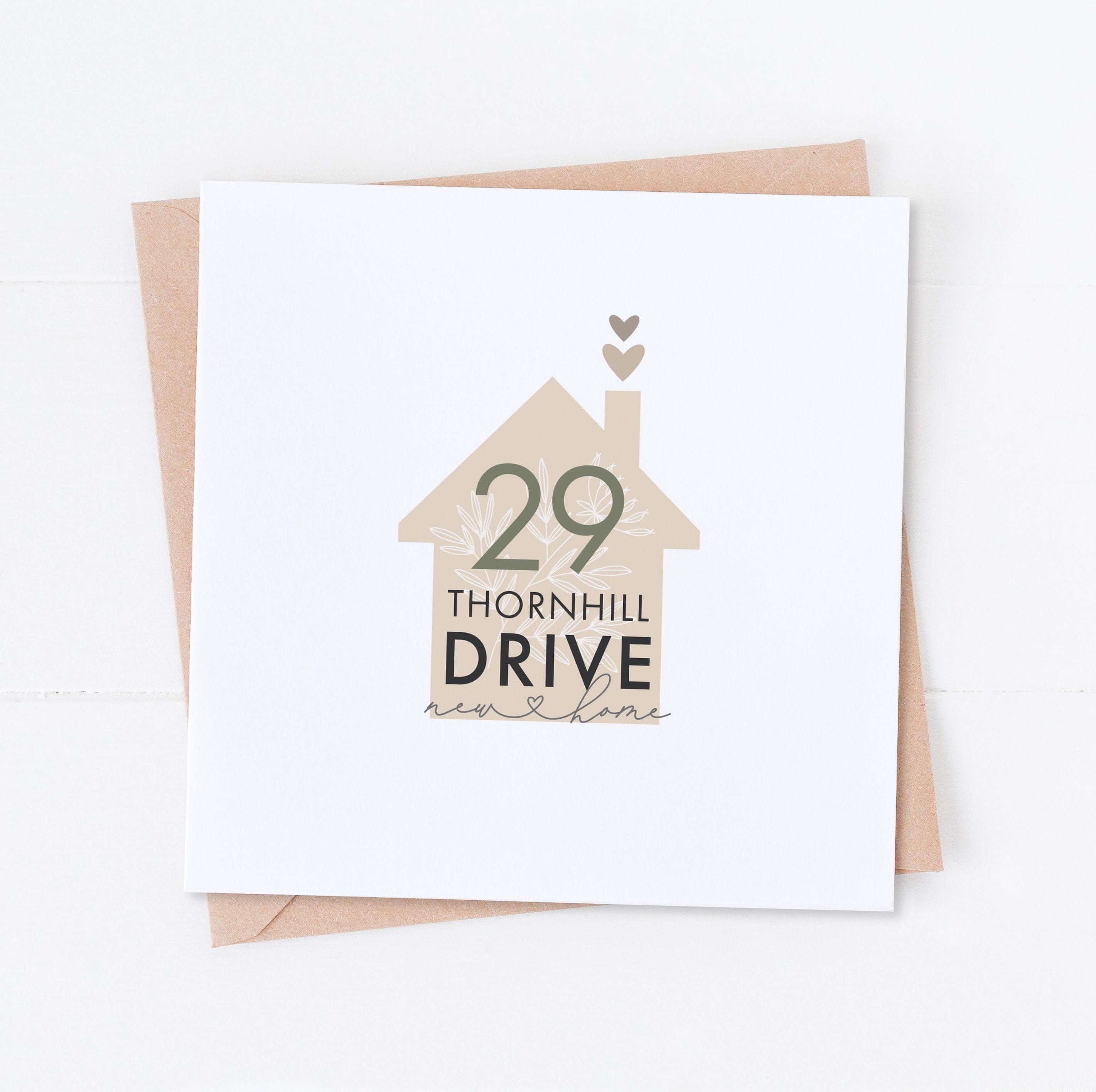 Personalised Address New Home Card, New Beginnings Card ...