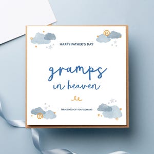 Carte pour la fête des Pères de Grand-père - Souhaits célestes d'anniversaire