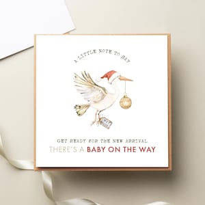 Carte de Noël pour la prochaine naissance, Bébé personnalisé prévu pour 2025, Miracle de Noël, Bébé à bord, Baby on the Way