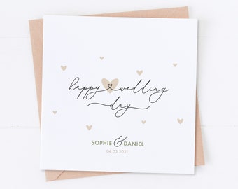 Personalised Handmade Wedding Day Card Mr & Mrs Couple Congratulations Celebrate Personalised Handmade Wedding Day Card Mr & Mrs Couple Congratulations Celebrate