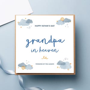 Carte pour la fête des Pères de grand-père céleste - Souhaits célestes d'anniversaire