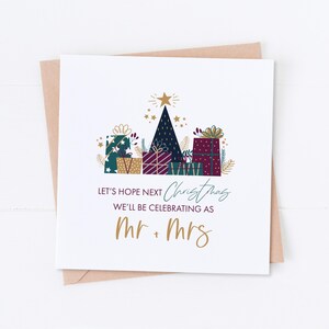 M. et Mme à Noël prochain, carte de fiancé, Noël de fiançailles, futur mari, future femme