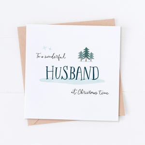 Carte de Noël pour mari, carte de femme, carte de sapin de Noël, carte de Noël de conjoint, carte de meilleure femme, carte de meilleur mari