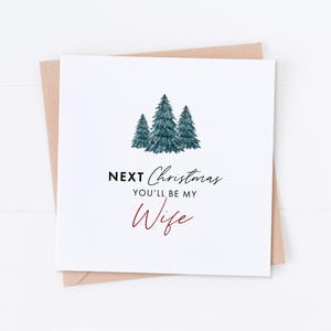 Noël prochain, tu seras ma femme, future femme, carte de Noël, carte de fiancé, carte de future femme, carte de Noël, cadeau de Noël