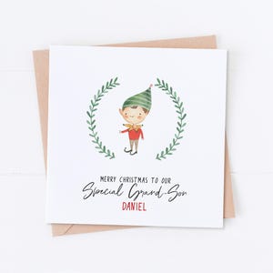 Personalised Grandson Christmas Card, Special Grandson, Son Card, Merry Christmas, Nephew Christmas, Brother Christmas