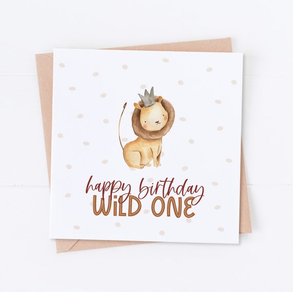 Wild 1st Birthday | Greeting Card Wild 1st Birthday | Greeting Card