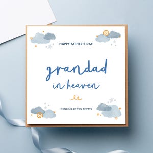 Carte pour la fête des Pères de grand-père céleste - Souhaits célestes d'anniversaire