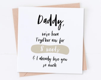Personalised Father's Day Card, New Dad Card, Daddy Card, New Dad Birthday, Birthday Card, First Father's Day